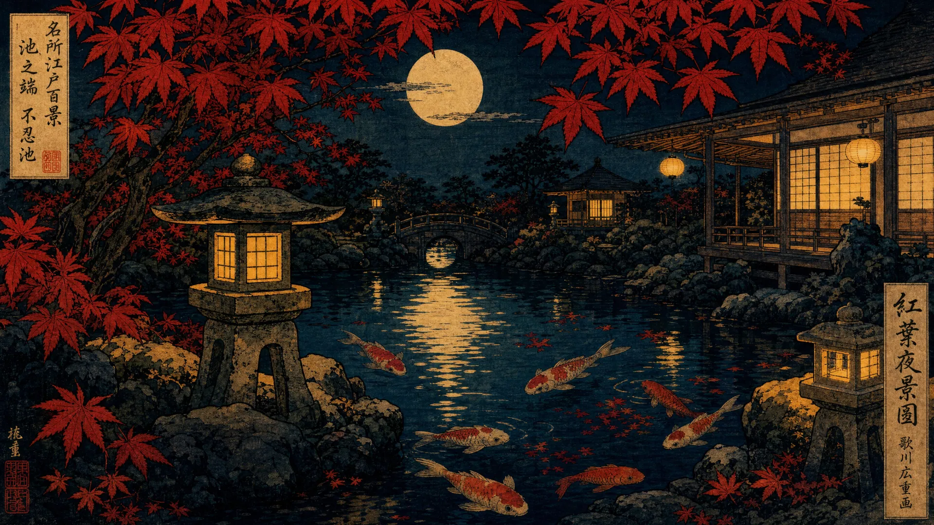 红叶夜景